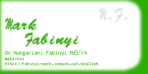 mark fabinyi business card